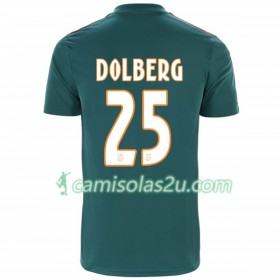 Camisolas de Futebol AFC Ajax Kasper Dolberg 25 Equipamento Alternativa 2019/20 Manga Curta